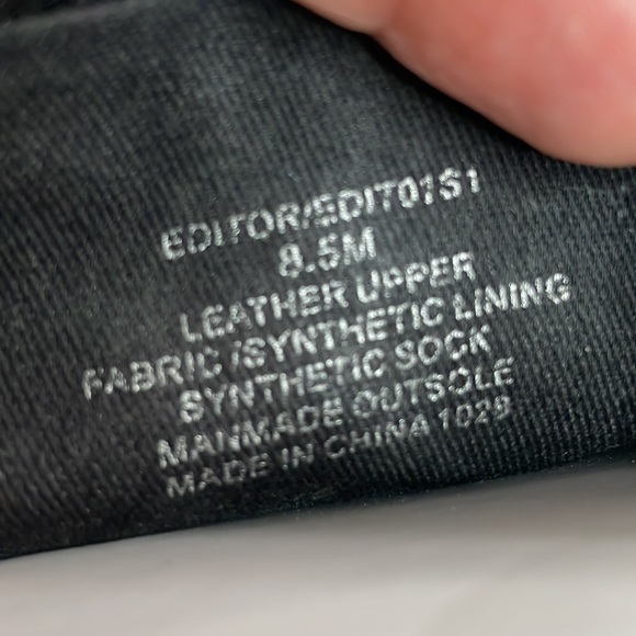 New Steve Madden Editor Black Leather Full Zip High Ankle Boots 8.5 - Picture 7 of 7